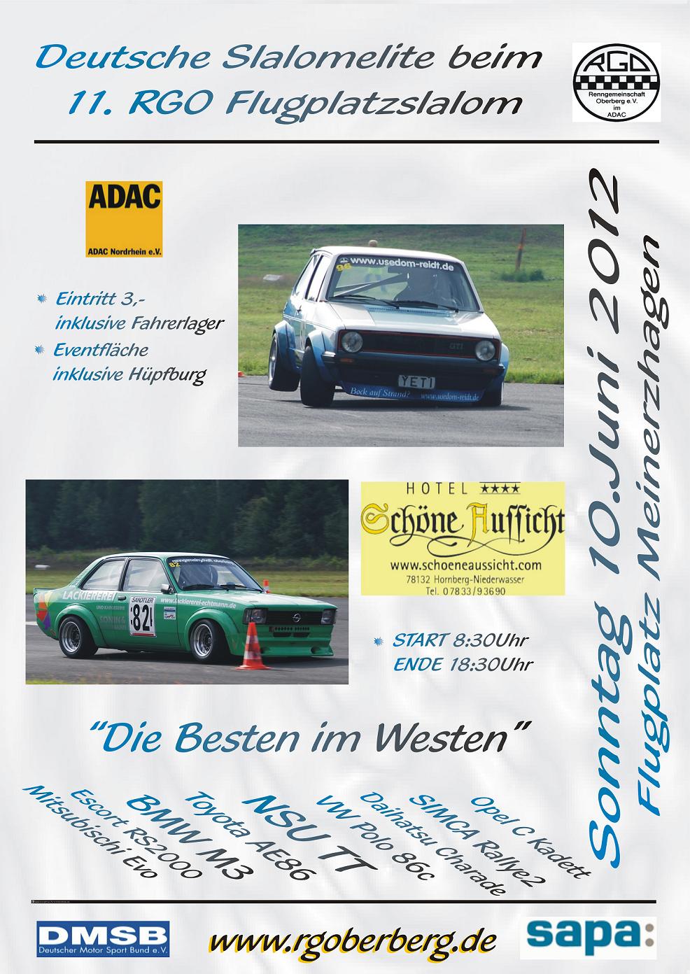 Hier unser Plakat für den 11. RGO Flugplatzslalom Meinerzhagen